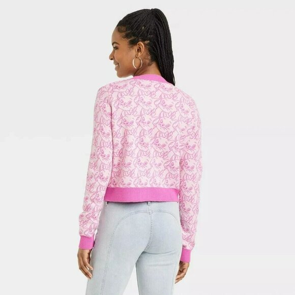 Disney X Skinnydip Aristocrats Marie Womens Cardigan Sweater XS Pink - Picture 3 of 6